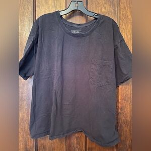 Entireworld Women’s Large Black Pocket Tee Type B Version 7 Boxy Oversized Fit